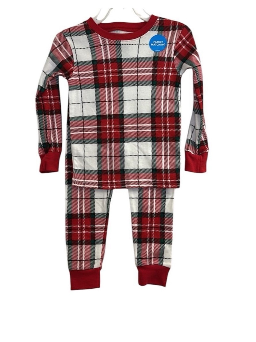 Carter’s Holiday Cotton Pajama Set NEW Christmas Plaid 2pc Set Size 2T Unisex